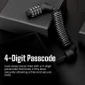 Allextreme Anti-Theft Cable Lock with 4 Digit Resettable Combination Multi-Purpose Heavy Duty Long Coiled Security Protection Locks for Bike Cycle Helmet and Luggage (Pack of 1, Black)