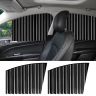 AllExtreme Magnetic Car Curtain Slat Folding Window Sunshade Visor Car Side Window Windshield Sun Protection Slider UV Rays Reflector (Pack of 2, Black)