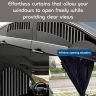 AllExtreme Magnetic Car Curtain Slat Folding Window Sunshade Visor Car Side Window Windshield Sun Protection Slider UV Rays Reflector (Pack of 2, Black)