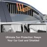 AllExtreme Magnetic Car Curtain Slat Folding Window Sunshade Visor Car Side Window Windshield Sun Protection Slider UV Rays Reflector (Pack of 2, Black)