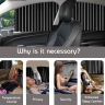 AllExtreme Magnetic Car Curtain Slat Folding Window Sunshade Visor Car Side Window Windshield Sun Protection Slider UV Rays Reflector (Pack of 2, Black)