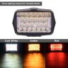 Allextreme 30W LED Fog Lamp 9-85V DC Power 3000 Lm High Brightness Bar Lights External Spotlight with Mounting Bracket Universal Fit for All Cars and Bikes (Cool White/Red, Pack of 1)
