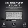 Allextreme 24W LED Fog Lamp 9-85V DC Power 7000 Lm High Brightness Bar Lights External Spotlight with Mounting Bracket Universal Fit for All Cars and Bikes (Cool White, Pack of 1)