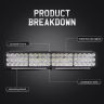 Allextreme 24W LED Fog Lamp 9-85V DC Power 9000 Lm High Brightness Bar Lights External Spotlight with Mounting Bracket Universal Fit for All Cars and Bikes (Yellow/Warm White, Pack of 1)