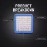 Allextreme 42W LED Fog Lamp 9-85V DC Power 7000 Lm High Brightness Bar Lights External Spotlight with Mounting Bracket Universal Fit for All Cars and Bikes (Warm White/Yellow, Pack of 1)