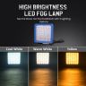 Allextreme 42W LED Fog Lamp 9-85V DC Power 7000 Lm High Brightness Bar Lights External Spotlight with Mounting Bracket Universal Fit for All Cars and Bikes (Warm White/Yellow, Pack of 1)