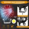 Allextreme LED Fog Lamp Three Eyes Owl Shape 30W 9-85V DC Power 6000 Lm High Brightness Projector Lights with Mounting Bracket Universal Fit for All Cars and Bikes (Warm White/Yellow, Pack of 1)