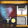 Allextreme 64W LED Fog Lamp 9-85V DC Power 7000 Lm High Brightness Bar Lights External Spotlight with Mounting Bracket Universal Fit for All Cars and Bikes (Yellow/Warm White, Pack of 1)