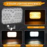 Allextreme 64W LED Fog Lamp 9-85V DC Power 7000 Lm High Brightness Bar Lights External Spotlight with Mounting Bracket Universal Fit for All Cars and Bikes (Yellow/Warm White, Pack of 1)