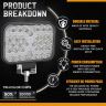 Allextreme 64W LED Fog Lamp 9-85V DC Power 7000 Lm High Brightness Bar Lights External Spotlight with Mounting Bracket Universal Fit for All Cars and Bikes (Yellow/Warm White, Pack of 1)