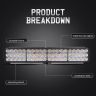 Allextreme 24W 9-85V DC Power 9000 Lm High Brightness LED Fog Lamp Bar Lights External Spotlight with Mounting Bracket Universal Fit for All Cars and Bikes (Warm White/Cool White, Pack of 1)