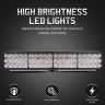 Allextreme 24W 9-85V DC Power 9000 Lm High Brightness LED Fog Lamp Bar Lights External Spotlight with Mounting Bracket Universal Fit for All Cars and Bikes (Warm White/Cool White, Pack of 1)