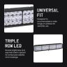 Allextreme 24W 9-85V DC Power 9000 Lm High Brightness LED Fog Lamp Bar Lights External Spotlight with Mounting Bracket Universal Fit for All Cars and Bikes (Warm White/Cool White, Pack of 1)