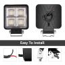 Allextreme 24W 9-85V DC Power 7000 Lm High Brightness LED Fog Lamp Bar Lights External Spotlight with Mounting Bracket Universal Fit for All Cars and Bikes (Warm White/Yellow, Pack of 1)