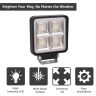 Allextreme 24W 9-85V DC Power 7000 Lm High Brightness LED Fog Lamp Bar Lights External Spotlight with Mounting Bracket Universal Fit for All Cars and Bikes (Warm White/Yellow, Pack of 1)