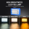 Allextreme Fog Lamp 30W 9-85V DC Power 6000 Lm High Brightness LED Bar Lights with Mounting Bracket Universal Fit for All Cars and Bikes (Warm White/Cool White, Pack of 1)
