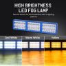 Allextreme 90W LED Fog Lamp 9-85V DC Power 9000 Lm High Brightness Bar Lights External Spotlight with Mounting Bracket Universal Fit for All Cars and Bikes (Yellow/Warm White, Pack of 1)