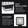 Allextreme Fog Lamp 24W 9-85V DC Power 7000 Lm High Brightness LED Bar Lights with Mounting Bracket Universal Fit for All Cars and Bikes (Warm White/Cool White, Pack of 1)