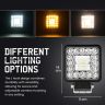 Allextreme Fog Lamp 24W 9-85V DC Power 7000 Lm High Brightness LED Bar Lights with Mounting Bracket Universal Fit for All Cars and Bikes (Warm White/Cool White, Pack of 1)