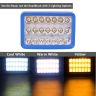 Allextreme 24W 9-85V DC Power 6000 Lm High Brightness LED Fog Lamp Bar Lights External Spotlight with Mounting Bracket Universal Fit for All Cars and Bikes (Warm White/Cool White, Pack of 1)