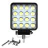 Allextreme CYT 16 LED Square Focus Beam Light 48W 12V DC Waterproof Fog Pod Driving Spot Head Lamp Off-Roading Lights Universal For All Bikes and Cars (Set of 1)