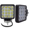 Allextreme CYT 16 LED Square Focus Beam Light 48W 12V DC Waterproof Fog Pod Driving Spot Head Lamp Off-Roading Lights Universal For All Bikes and Cars (Set of 1)