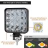 Allextreme CYT 16 LED Square Focus Beam Light 48W 12V DC Waterproof Fog Pod Driving Spot Head Lamp Off-Roading Lights Universal For All Bikes and Cars (Set of 1)