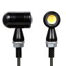 Allextreme Bullet Shape LED Turn Signal Lights 12V Universal Indicator Light with 21 Modes Flasher for Bikes & Motorcycles (Amber, Pack of 2)