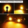 Allextreme Bullet Shape LED Turn Signal Lights 12V Universal Indicator Light with 21 Modes Flasher for Bikes & Motorcycles (Amber, Pack of 2)