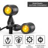 Allextreme Bullet Shape LED Turn Signal Lights 12V Universal Indicator Light with 21 Modes Flasher for Bikes & Motorcycles (Amber, Pack of 2)