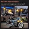 Allextreme Bullet Shape Turn Signal Lights 12V LED Universal Zinc Alloy Off-road Modified 5W Indicator Light with 6000K Colour Temperature for M8 Bikes (Amber, Pack of 2)