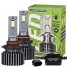 Allextreme Hyperdrive 9005/9012 200W LED Headlight Conversion Kit 22000LM Ultra Bright Beam IP68 Waterproof Fog Light Chip 4300K Easy Install Car Headlamp Bulbs for Automobiles (2Pcs, Warm Yellow)