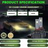 Allextreme Hyperdrive 9005/9012 200W LED Headlight Conversion Kit 22000LM Ultra Bright Beam IP68 Waterproof Fog Light Chip 4300K Easy Install Car Headlamp Bulbs for Automobiles (2Pcs, Warm Yellow)