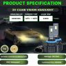 Allextreme Hyperdrive H8/H11 200W LED Headlight Conversion Kit 22000LM Ultra Bright Beam IP68 Waterproof Fog Light Chip 4300K Easy Install Car Headlamp Bulbs for Automobiles (2Pcs, Warm Yellow)