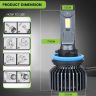Allextreme Hyperdrive H8/H11 200W LED Headlight Conversion Kit 22000LM Ultra Bright Beam IP68 Waterproof Fog Light Chip 4300K Easy Install Car Headlamp Bulbs for Automobiles (2Pcs, Warm Yellow)