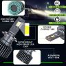 Allextreme Hyperdrive H7 200W LED Headlight Conversion Kit with 22000LM Ultra Bright Beam Fog Light Chip IP68 Waterproof Easy Install 4300K Car Headlamp Bulbs for Automobiles (2Pcs, Warm Yellow)
