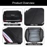 AllExtreme 35L Motorcycle Tail Bag Lightweight Multi-Pocket Biker Storage with 4 Point Mounting System YKK Pullers Zippers & Removable Strap for All Motorcycles (Pack of 1 Black)
