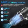 Allextreme 3IN1 Portable Car Vacuum Cleaner with Blower USB Rechargeable Wireless Handheld Car Vacuum Cleaner Traveling, Camping Reusable,Portable,Rechargeable Vacuum with Blower (1 Set)