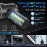 Allextreme 3IN1 Portable Car Vacuum Cleaner with Blower USB Rechargeable Wireless Handheld Car Vacuum Cleaner Traveling, Camping Reusable,Portable,Rechargeable Vacuum with Blower (1 Set)