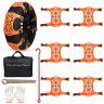 Allextreme 14” Anti-Slip Car Tyre Chain Universal Emergency 13 Nail Anti-Skid Belt Snow & Off-Roading Traction Parts with Storage Bag Chain Hooks and Gloves for Cars SUV Bike (Orange, Set of 6)
