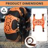 Allextreme 14” Anti-Slip Car Tyre Chain Universal Emergency 13 Nail Anti-Skid Belt Snow & Off-Roading Traction Parts with Storage Bag Chain Hooks and Gloves for Cars SUV Bike (Orange, Set of 6)