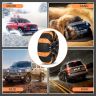 AllExtreme 14.5” Anti-Slip Car Tyre Chain Universal Emergency 5 Nail Anti-Skid Belt Snow & Off-Roading Traction Parts with Storage Bag Chain Hooks and Gloves for Cars SUV Bike (Orange, Pack of 10)