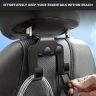 Allextreme Car Backseat Headrest Hook Storage Hanger Universal Durable Organiser Space Saver with Mobile Phone Holder for Handbag Purse Grocery Bags (Pack of 1, Black)