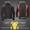 Allextreme FLAWLESS Unisex Riding Jacket CE Level 2 Certified Mesh Fabric Back Shoulder & Elbow Protection Guard and Reflective Stickers Motorcycle Rider Gear for Bikers (3XL, Red & Black)