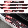 AllExtreme Car Door Foot Step Entry Guard Protector Strip TRD Print Anti-Scratch Scuff Plate with Adhesive for All Cars (Set of 1, Black & Red)