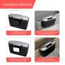 Allextreme Car Trash Can Mini Vehicle Dustbin with Lid Universal Fit Portable Garbage Organiser Mounted Ashtray Waste Bin Dust Case Storage for Cars (Pack of 1, Black)