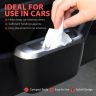Allextreme Car Trash Can Mini Vehicle Dustbin with Lid Universal Fit Portable Garbage Organiser Mounted Ashtray Waste Bin Dust Case Storage for Cars (Pack of 1, Black)