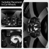 AllExtreme M12x1.5mm Wheel Nuts Close End Steel Aluminum Alloy Extended Lug Nut Set with Spike & Key for Cars Wheels Tyres (20Pcs, Black Colour)