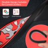 AllExtreme Universal Car Door Guard Trim Anti Scratch Bumper Door-Edge Rubber Paint Protector Sticker Compatible with All Cars & Vehicles (4Pcs, Red/Black)