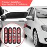 AllExtreme Universal Car Door Guard Trim Anti Scratch Bumper Door-Edge Rubber Paint Protector Sticker Compatible with All Cars & Vehicles (4Pcs, Red/Black)